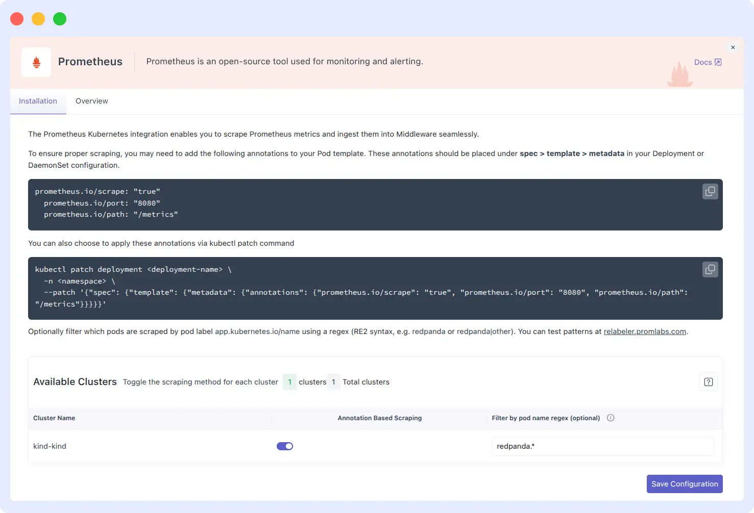 Prometheus Integration